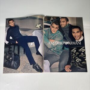 EMPORIO ARMANI male models CODE COCO Chanel swiss watch Print Ad Pinup Poster